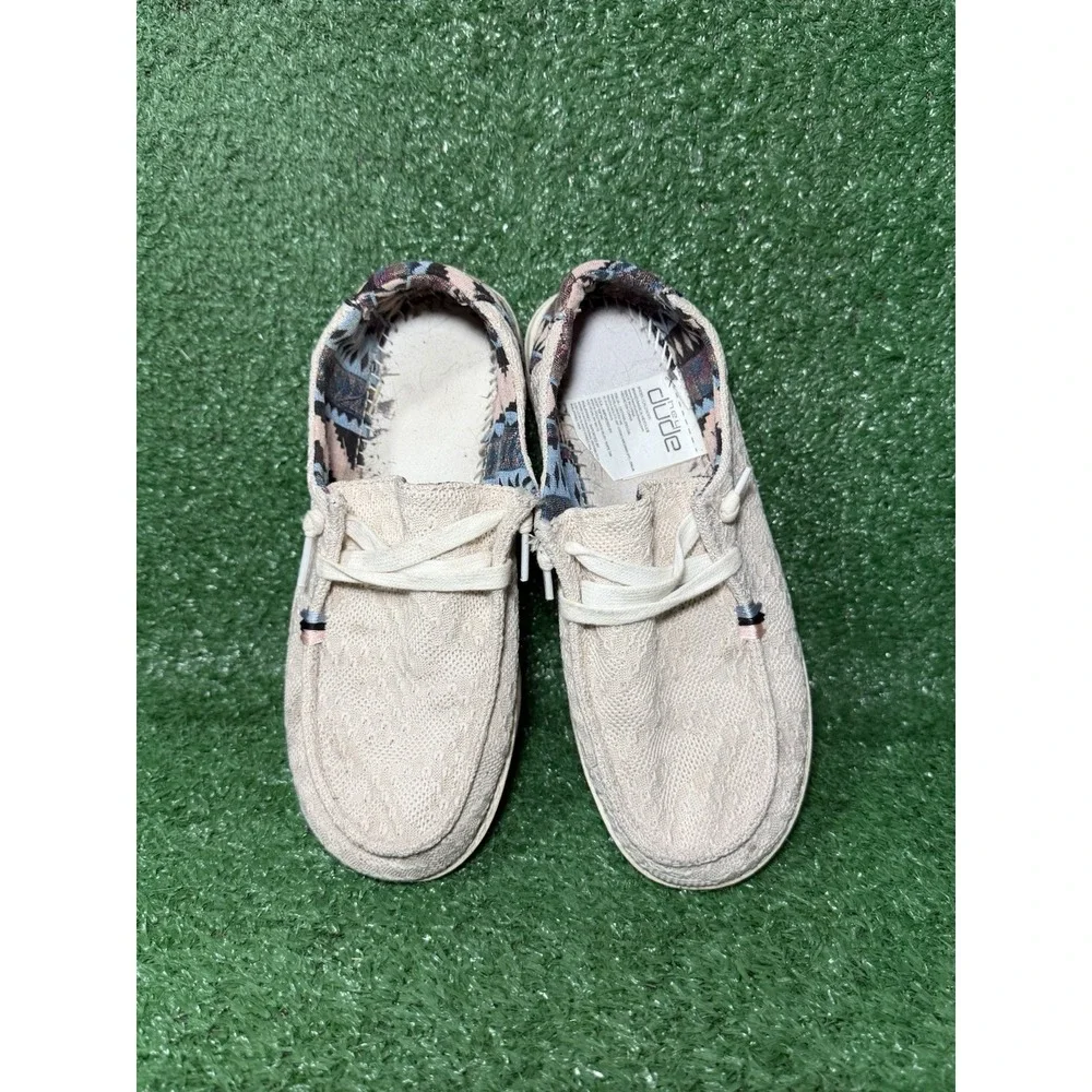 Hey Dude Wendy Women Size 6 Boho Aztec Pink Comfort Slip On Shoes Hippie Loafers